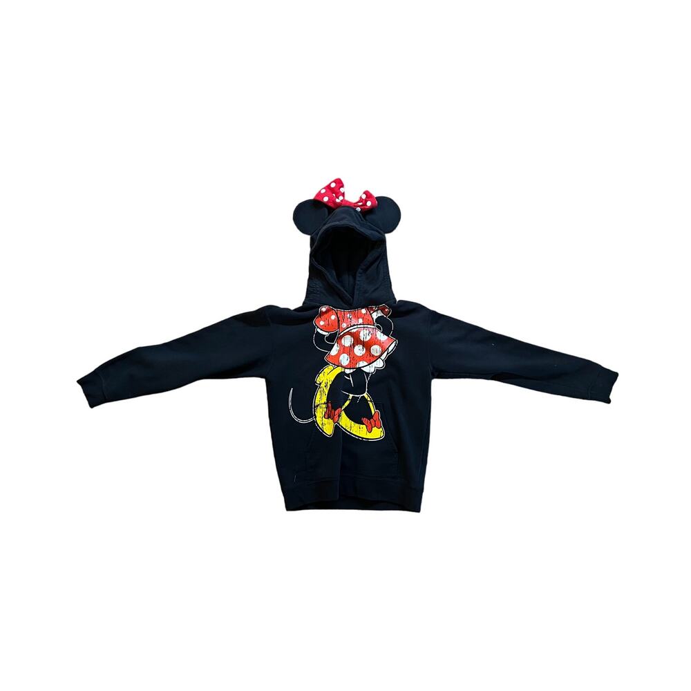 Disney Parks Hoodie Youth Minnie Mouse Bow Mouse Ears Exclusive Black Red XL 724